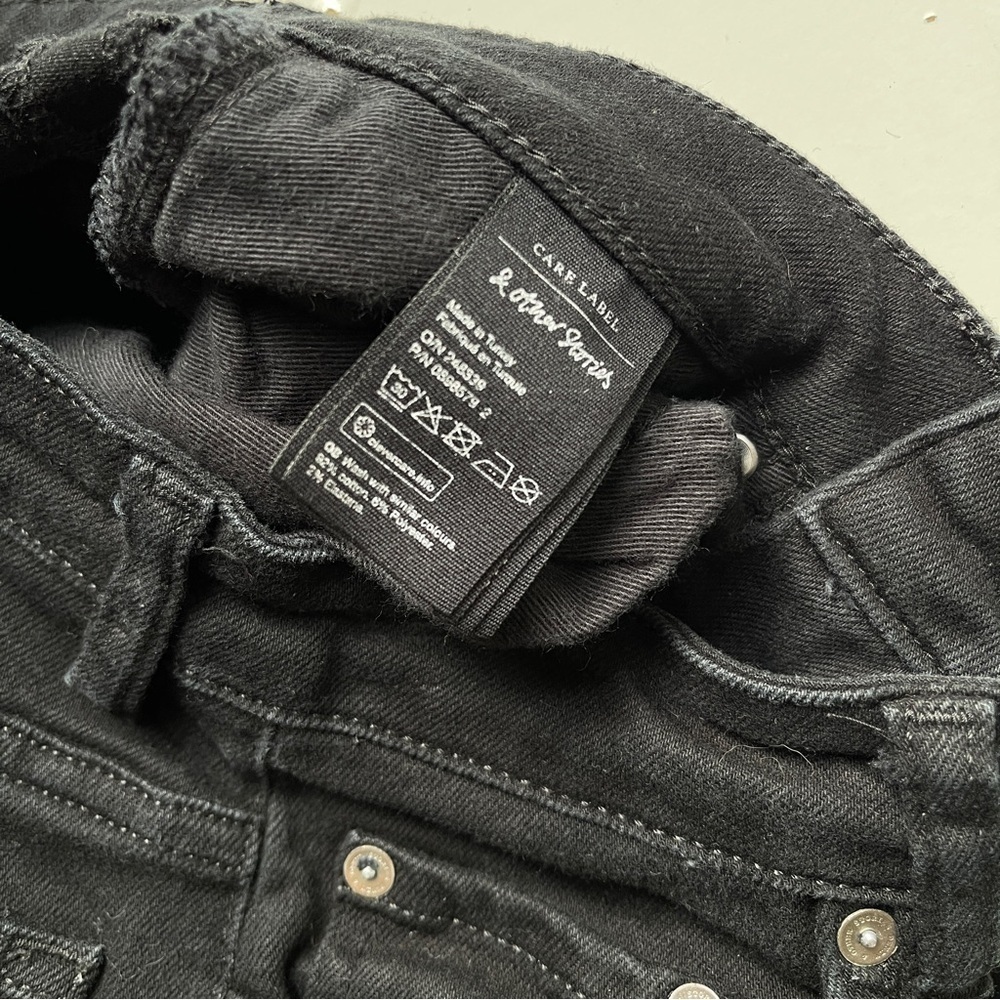 & Other Stories Black Denim Jeans size 28 - Picture 4 of 4